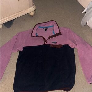 Patagonia Crewneck Sweater Purple and Black